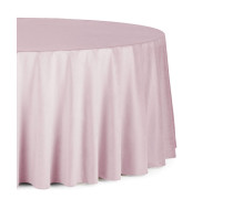 Скатерть круглая бархатная нежно-розовая "Амальфи"